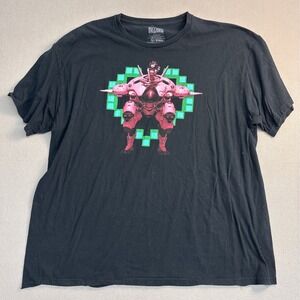 Blizzard Overwatch D.Va Mech Graphic T-Shirt Mens 2X Black Jinx Cotton Tee